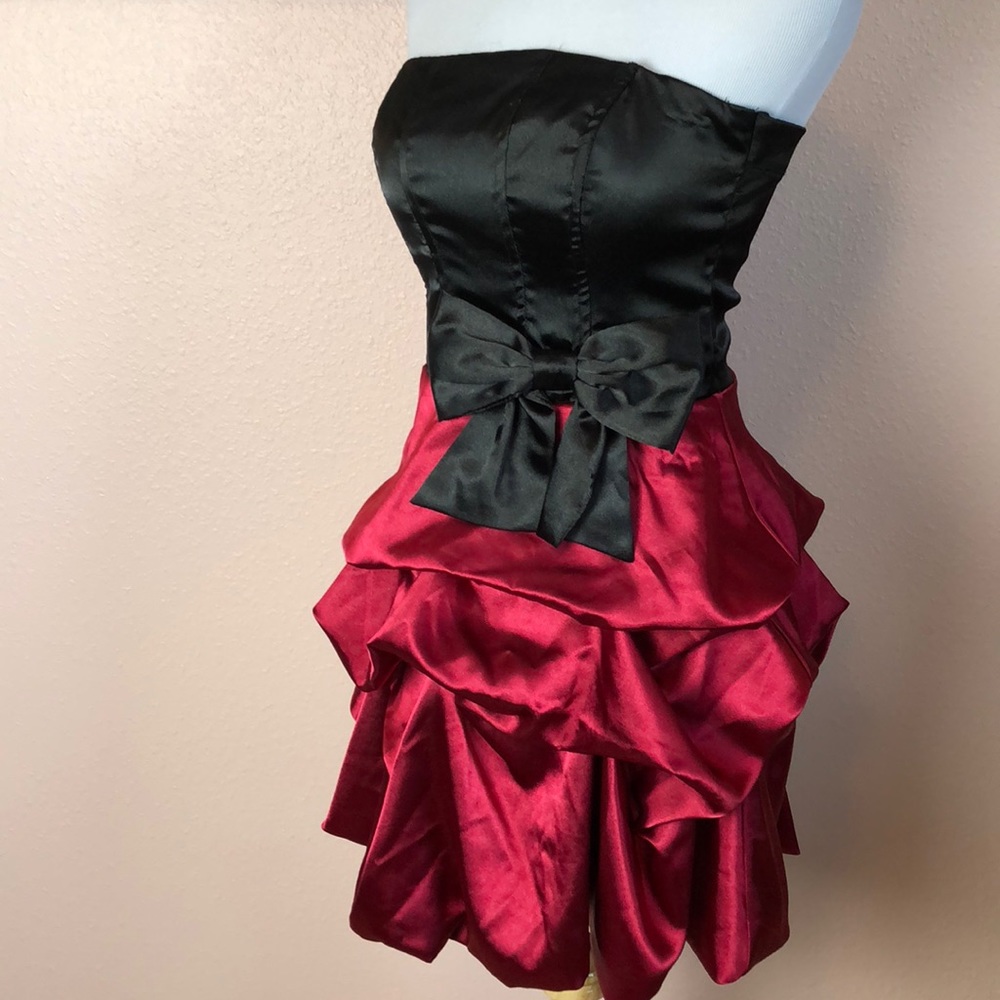 Satin Ruffled Dress